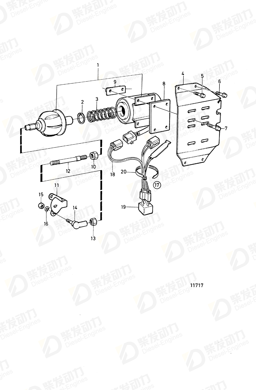 VOLVO Control rod 863643 Drawing